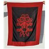 Image 1 : Haida Northwest Coast Wool Indian Blanket Shawl