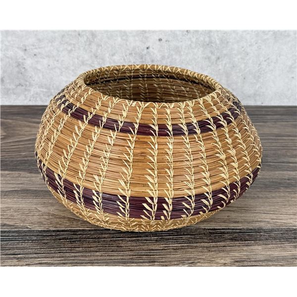 Native American Indian Pine Needle Basket