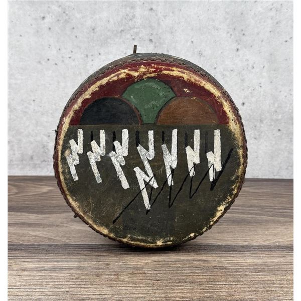 Pueblo Painted Native American Indian Drum