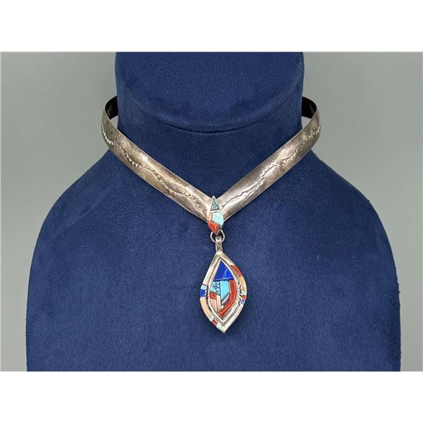 Ken Romero Laguna Pueblo Sterling Necklace