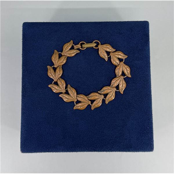 Copper Leaf Link Bracelet