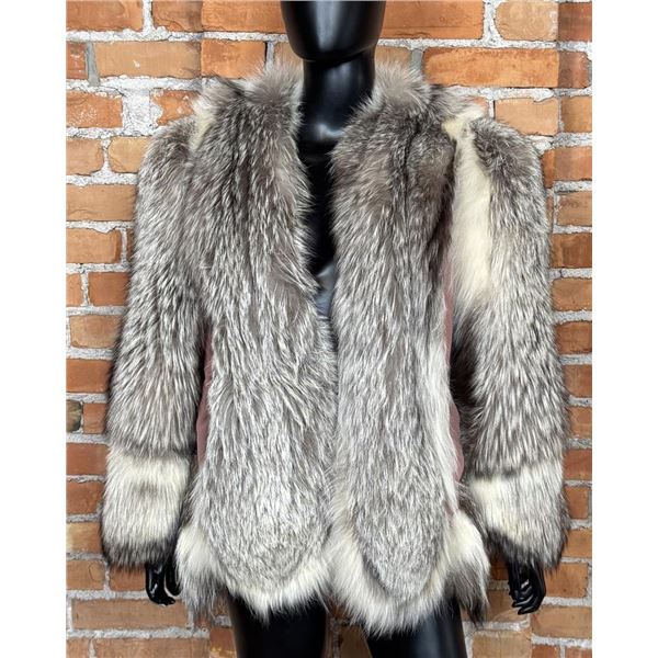 Silver Fox Fur Jacket Coat