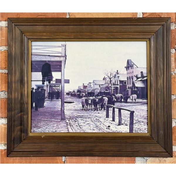 LA Huffman Montana Photo Bull Train