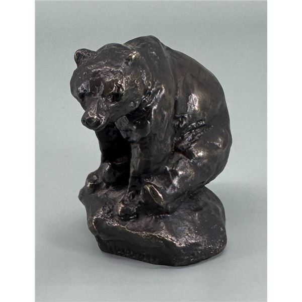 Philip R Goodwin Seated Bear Bronze