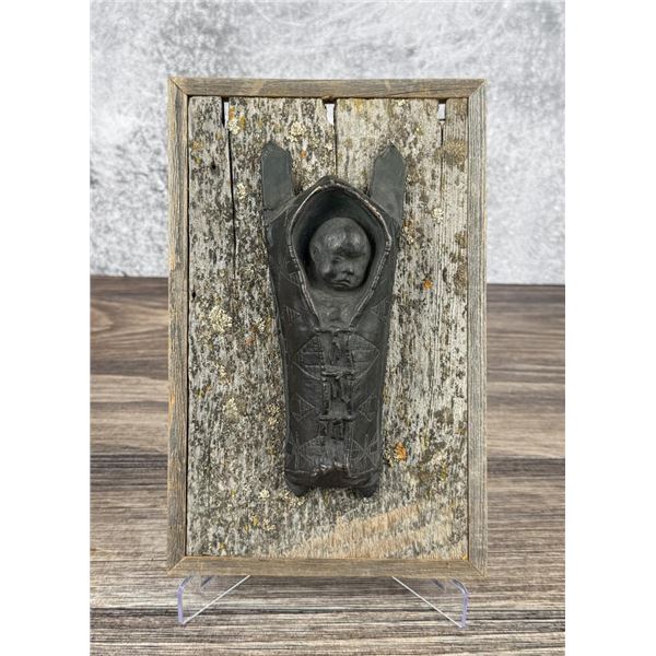 Ace Powell Indian Papoose Cradleboard Bronze