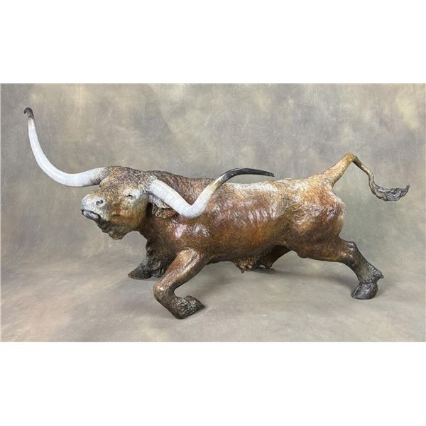 Jerry McKellar The Boss Longhorn Steer Bronze
