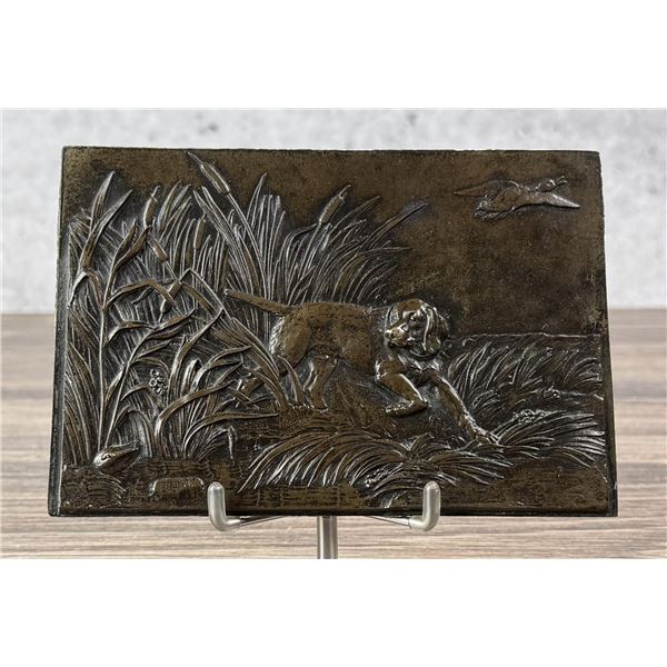 Antoine-Louis Barye Pointer Dog with Duck Bronze