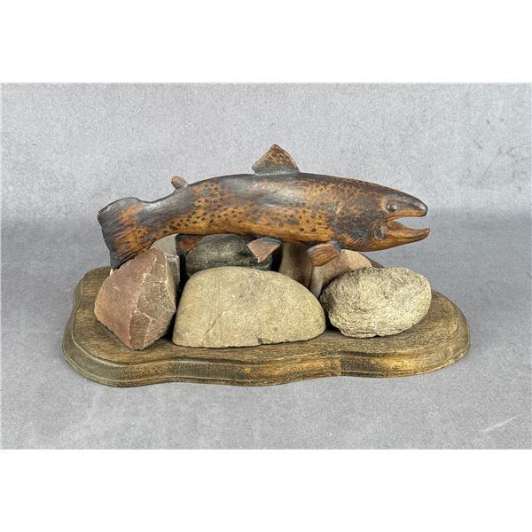 Kapor Brown Trout Pottery Sculpture