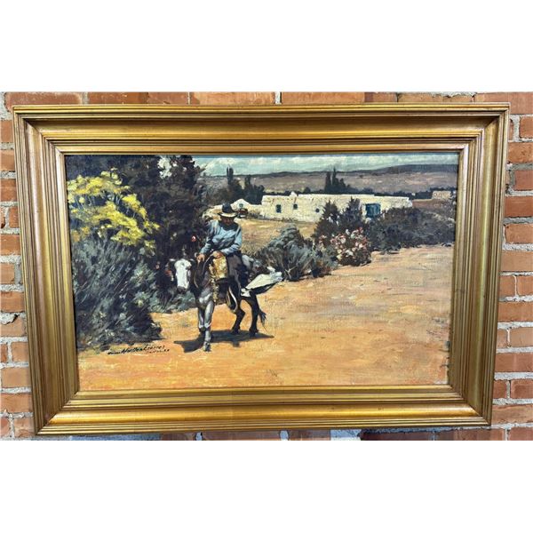 Odon Hullenkremer Santa Fe Oil on Canvas Painting