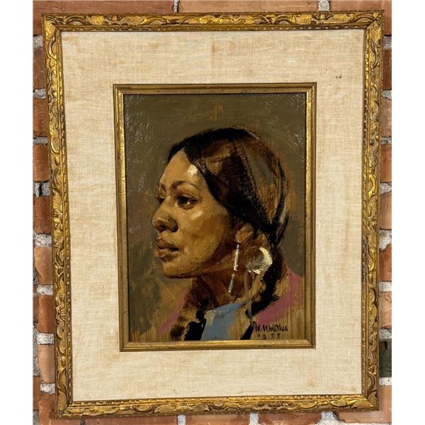 William Whitaker Jr Shoshone Woman Painting
