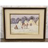 Image 1 : Leonard Reedy Indian Camp Watercolor Painting