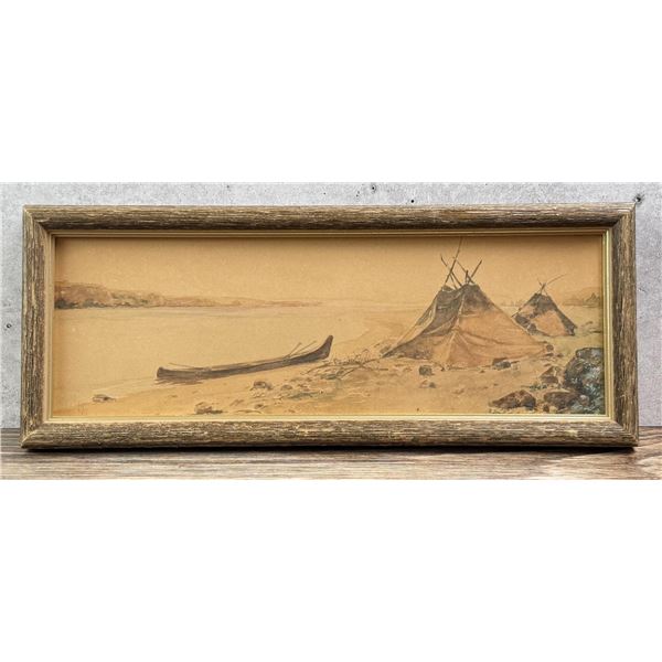 Louis Benton Akin River Encampment Painting