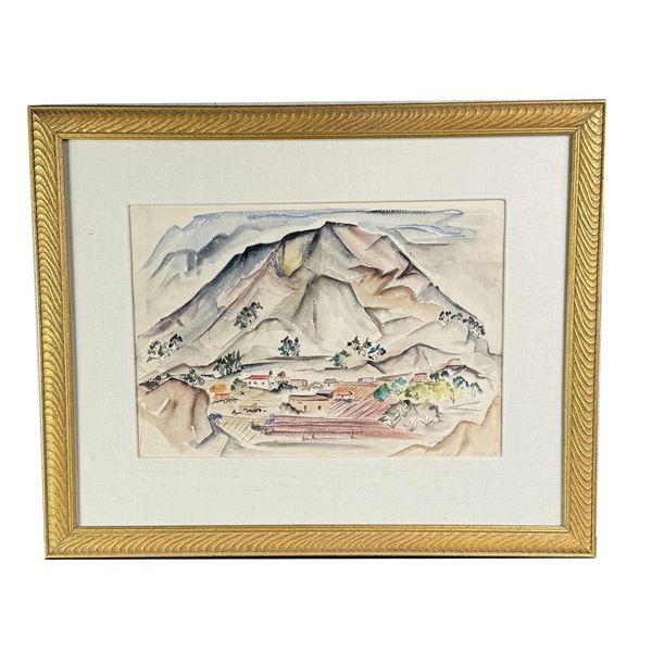 Polia Sunockin Pillin Taos New Mexico Painting