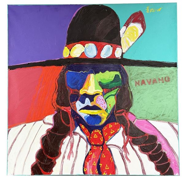 Malcolm Furlow Navaho Indian Oil Painting