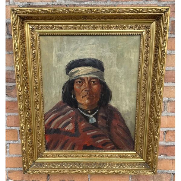 Blanche Dougan Cole Teseque Pueblo Painting