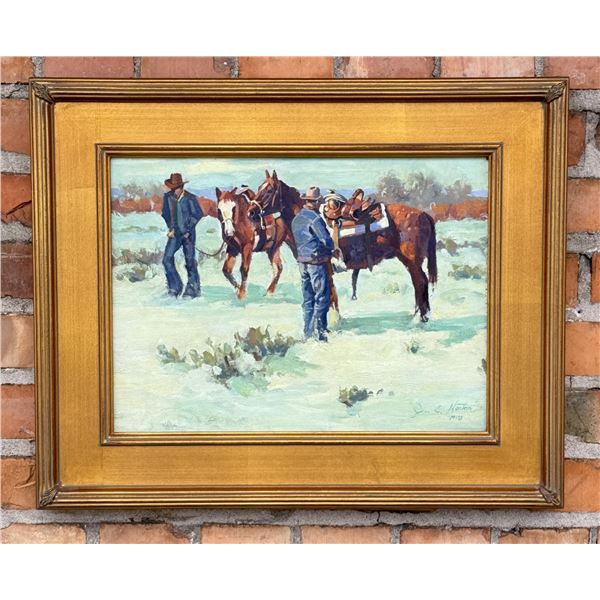 Jim Norton Cowboy Oil Painting