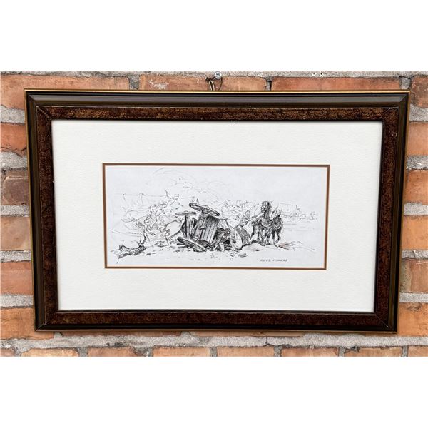 Russ Vickers Wagon Trainwreck Drawing