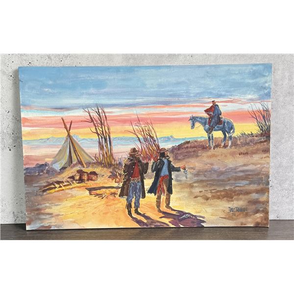 Dave Powell Montana Cowboy Watercolor Painting