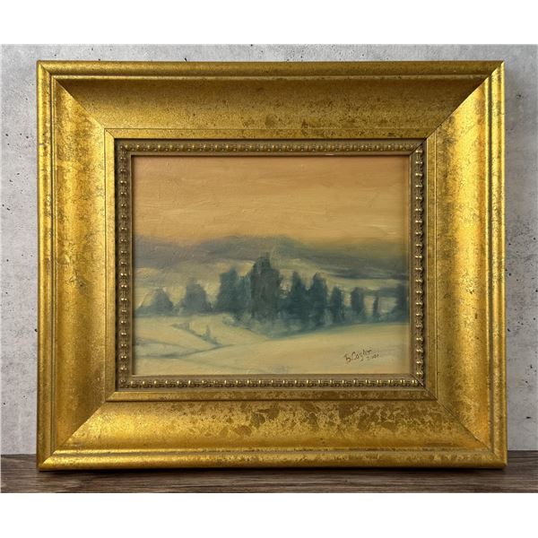 Cozier Montana Oil on Board Painting