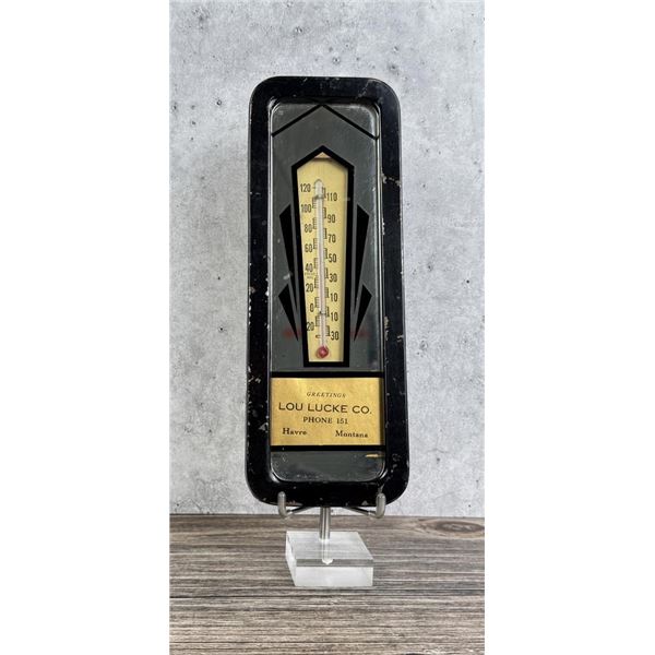 Lou Lucke Havre Montana Advertising Thermometer