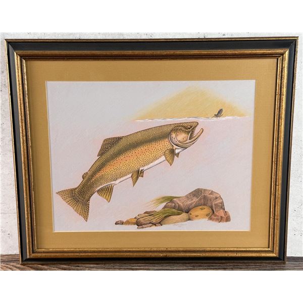 Rene Harrop Fly Fishing Pastel Drawing