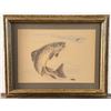 Image 1 : J. Arns Pastel Brown Trout Drawing