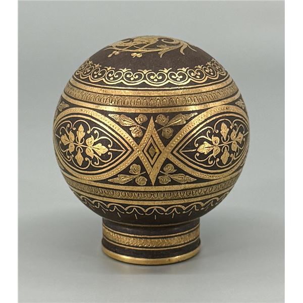 Damascene Steel Umbrella Knob Handle