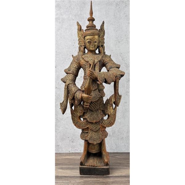 Thailand Thephanom Guardian Angel Wood Carving