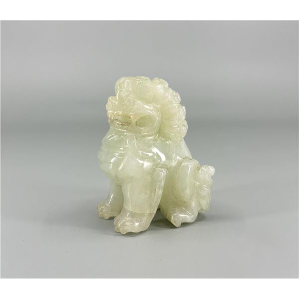Antique Chinese Green Jade Foo Dog