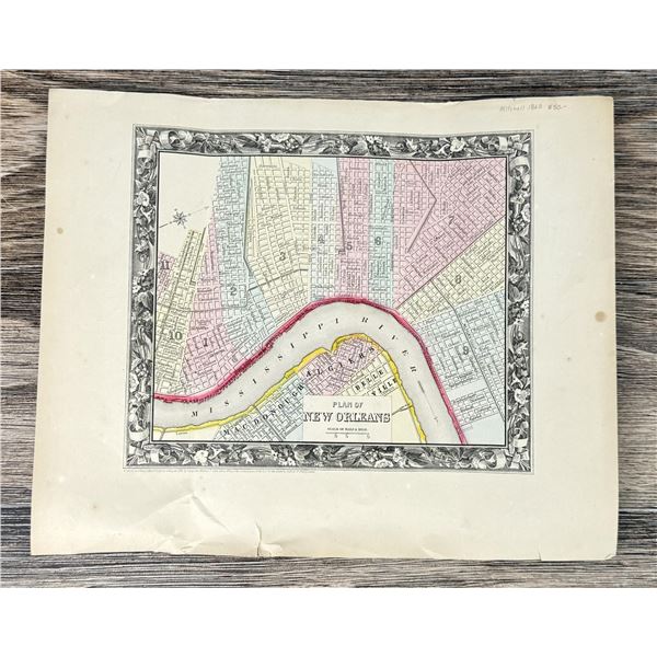 Samuel Augustus Mitchell Map of New Orleans