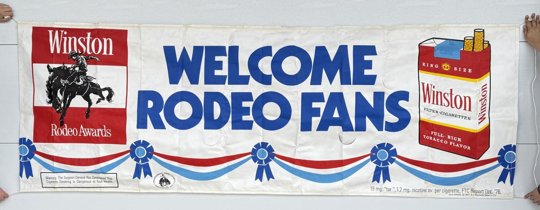 Winston Cigarettes Welcome Rodeo Fans Banner