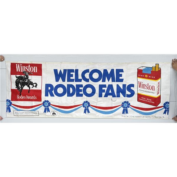 Winston Cigarettes Welcome Rodeo Fans Banner