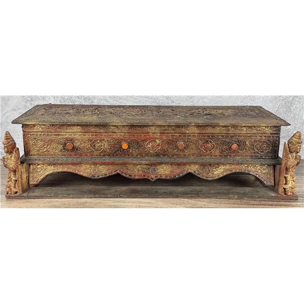 Antique Myanmar Burma Manuscript Box