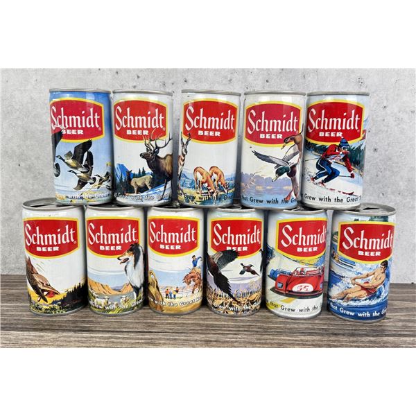 Collection Of Schmidt Beer Pull Tab Cans
