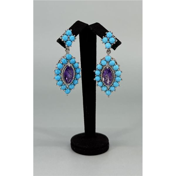 Dallas Prince Sterling Silver Amethyst Earrings