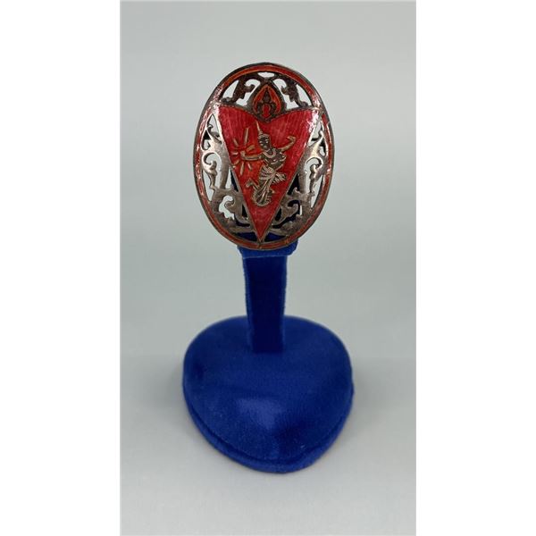 Siam Sterling Silver Enamel Brooch