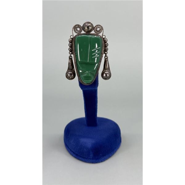 Taxco Mexico Sterling Aztec Brooch
