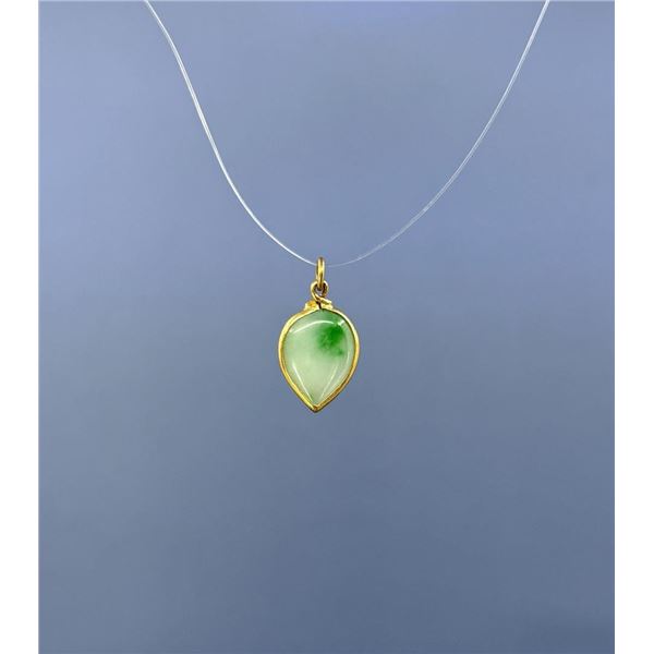 20k Gold Chinese Jade Pendant