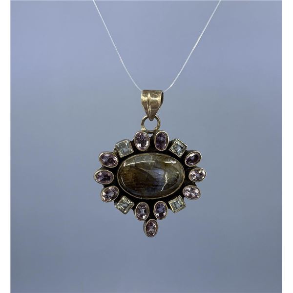 Sterling Silver Labradorite Pendant