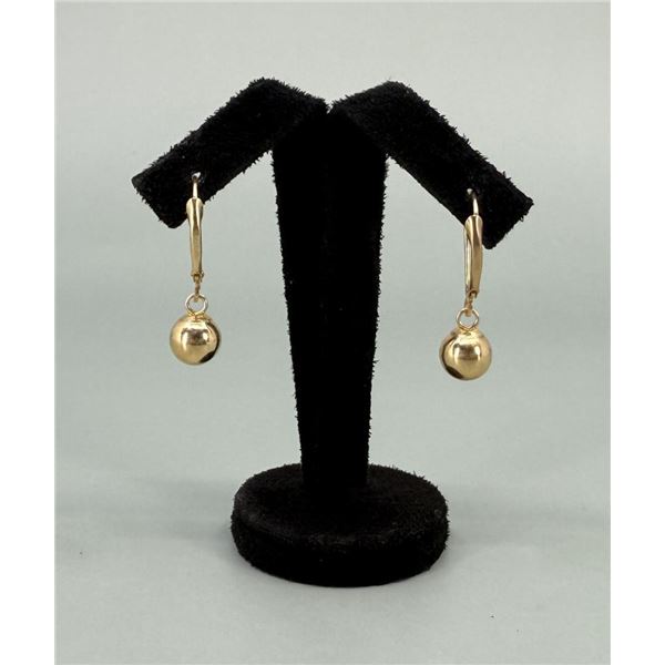 14k Gold Ball Earrings
