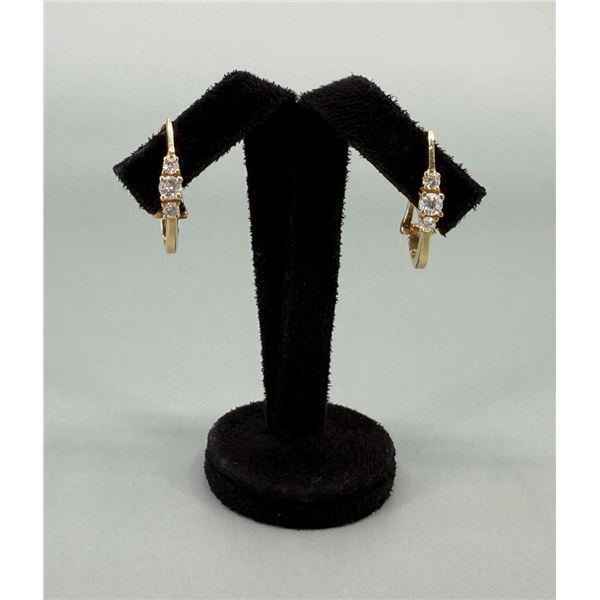 14k Gold and Diamond Earrings