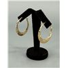 Image 1 : 14K Gold Twisted Hoop Earrings