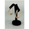 Image 1 : 14K Yellow and Rose Gold Hoop Earrings