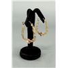 Image 2 : 14K Yellow and Rose Gold Hoop Earrings