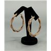 Image 1 : 10K Gold Twisted Hoop Earrings