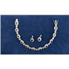 Image 1 : Sterling Silver Bracelet and Earring Set