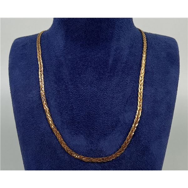 Sterling Silver Braided Flat Chain Necklace