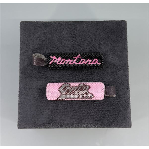 Blackfoot Indian Montana Griz Beaded Keychains