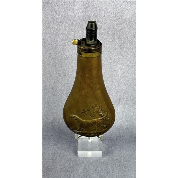 James Dixon & Sons Hunting Dog Powder Flask