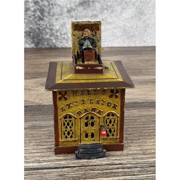 J&E Stevens Hall's Excelsior Cast Iron Bank